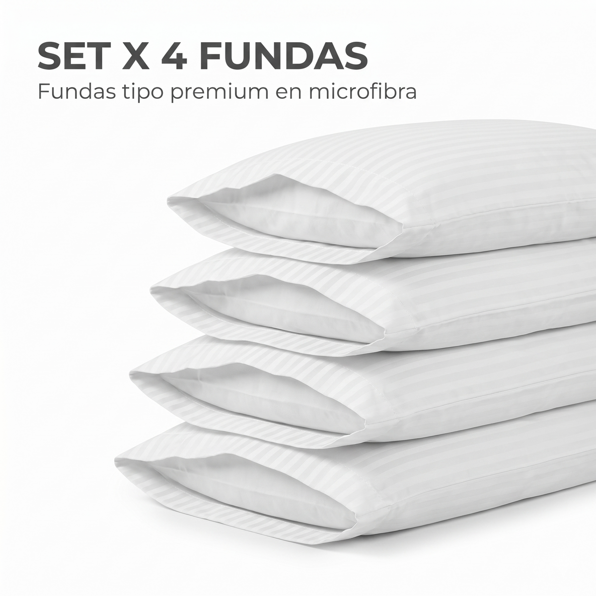 Set x4 fundas de almohada microfibra 50x70 cm suaves y resistentes - Frontera Mandala