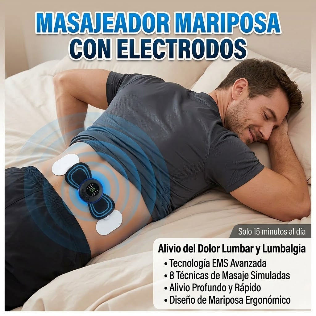 MASAJEADOR MARIPOSA CON ELECTRODOS