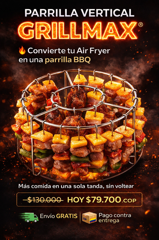 Parrilla vertical GrillMax para Air Fryer 26cm con 18 ganchos - Frontera Mandala